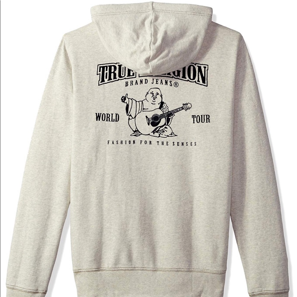 True Religion Men's Buddha Logo Zip Hoodie